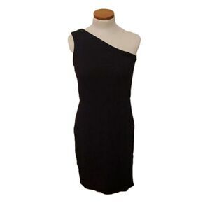 𝅺Socialite Womens Black One Shoulder Knit Dress Size Medium NWOT